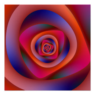 Póster Espiral Psicodélica Labirinto Zazzle Poster Perfei
