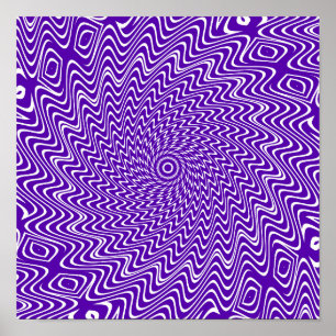 Poster espiral trippy espiral twirl ilusão hipnótica arte