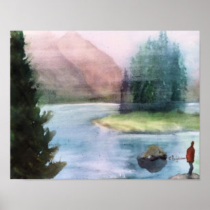 POSTER ESPIRIT ISLAND WATERCOLOR