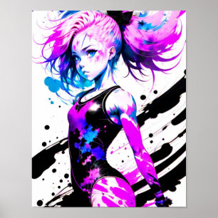 Poster Espírito Abstrato de ginástica do ginasta