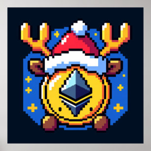 Poster Espírito Cripto Festivo: Reena Eetémica em 8 bits