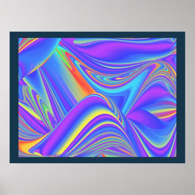 Poster Espírito da Brisa de Verão Abstrata 3D Rainbowart (Frente)