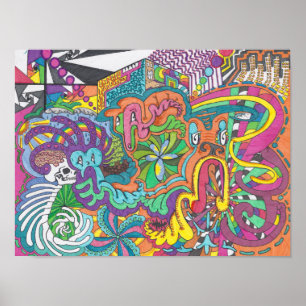Poster Espírito da cor funcionados Amok