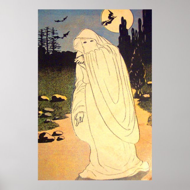 Póster Espírito da Lua do Morcego Bruxa Fantasma (Frente)