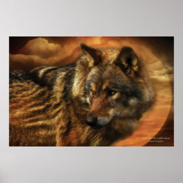 Póster Espírito Da Lua Ouro/Impressão