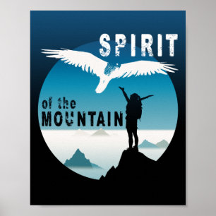 Poster Espírito da Montanha - Rapariga de Caminhada