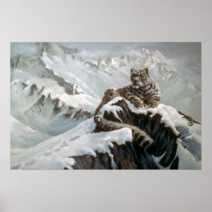 Póster Espírito das montanhas, leopardo de neve