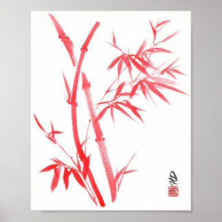 Poster Espírito de Bambu Carmesim