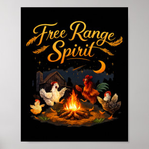 Poster Espírito de Campo Livre Galinheiro Pun Campo Acamp