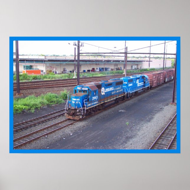 Póster Espírito de ConRail - GP38 - PRR nº 2943 em Pintur (Frente)