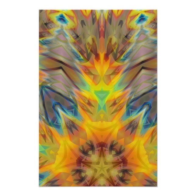 Póster Espírito de Fogo - Arte Surreal Ken Gage (Frente)