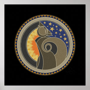 Poster Espírito De Fundo Negro De Coyote