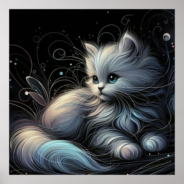 Poster Espírito de Gato Cósmico (Frente)