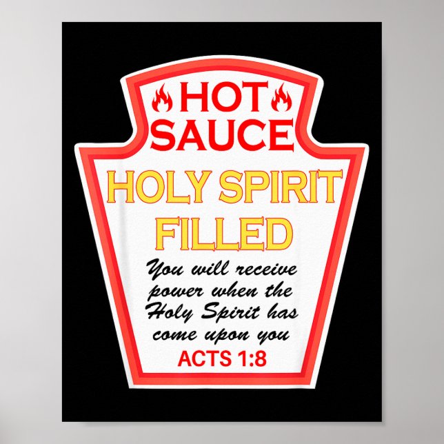 Poster Espírito de Molho Picante Repleto de Condimento Fe (Frente)