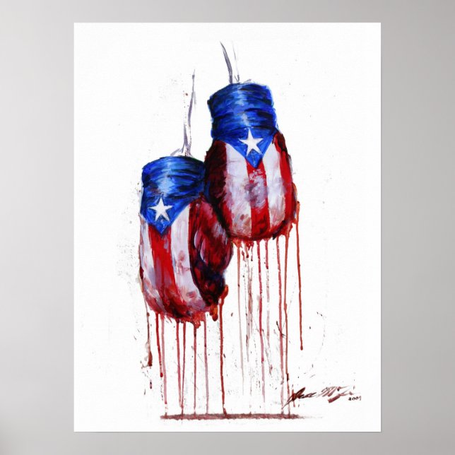 Poster Espírito de Porto Rico Boxing (Frente)