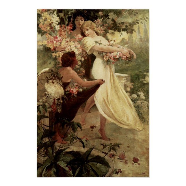 Póster Espírito De Primavera por Alphonse Mucha (Frente)