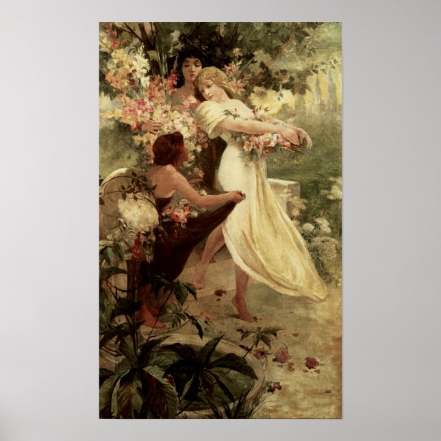 Poster Espírito De Primavera por Alphonse Mucha (Frente)