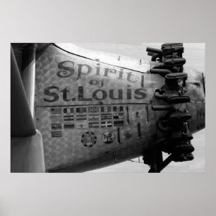 Póster Espírito de St Louis B&W