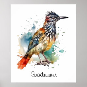 Poster Espírito do Deserto, Papa-Leguas em Aquarela perso