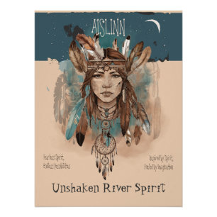 Póster Espírito do rio Unshaken - Arte para Meninas Inspi