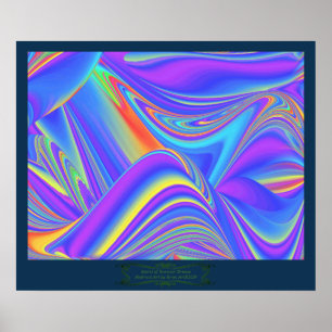 Poster Espírito do Verão Breeze Abstrato 3D Rainbowart