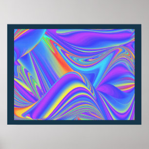 Poster Espírito do Verão Breeze Abstrato 3D Rainbowart