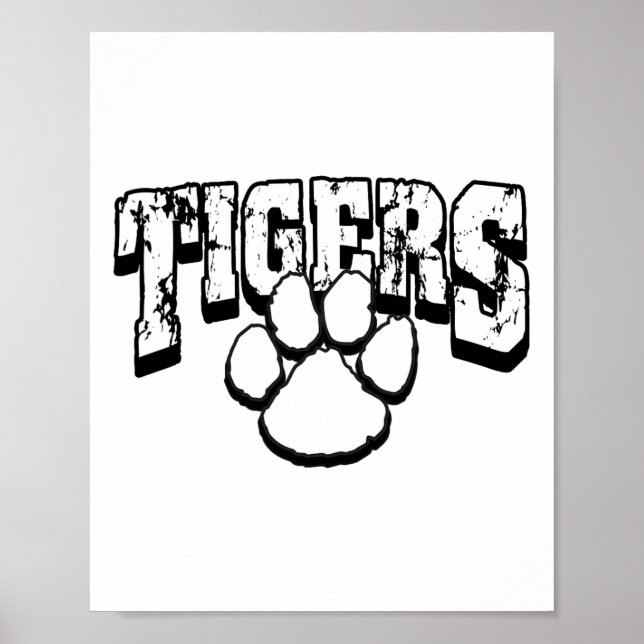 Poster Espírito Escolar dos Tigres Ck Para a Escola B  (Frente)