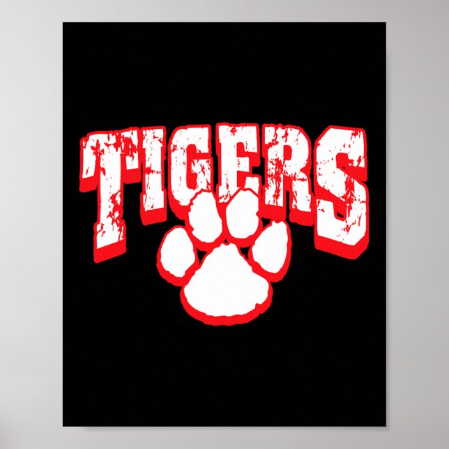 Poster Espírito Escolar dos Tigres de Volta às Aulas R  (Frente)