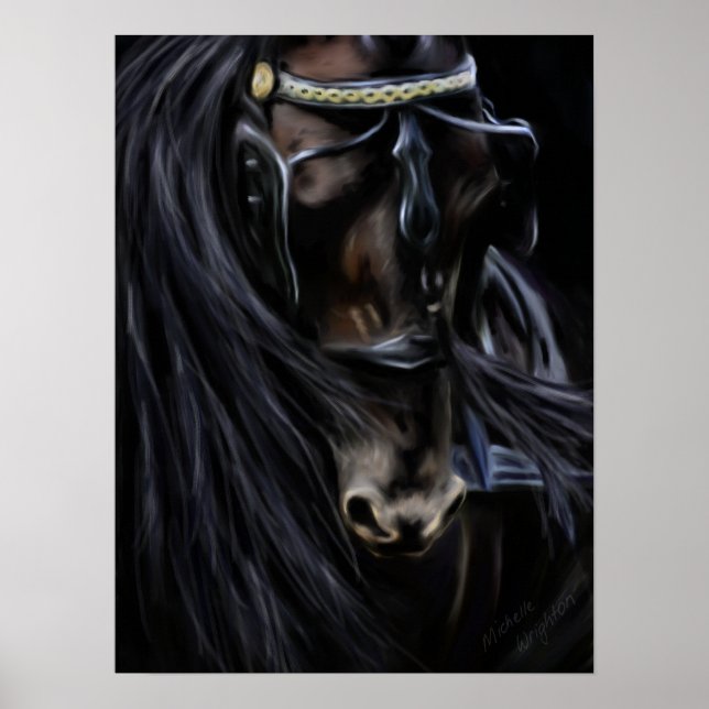 Poster Espírito Frísia - Pintura de Cavalo (Frente)