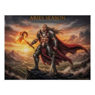 Póster Espírito Guerreiro de Áries