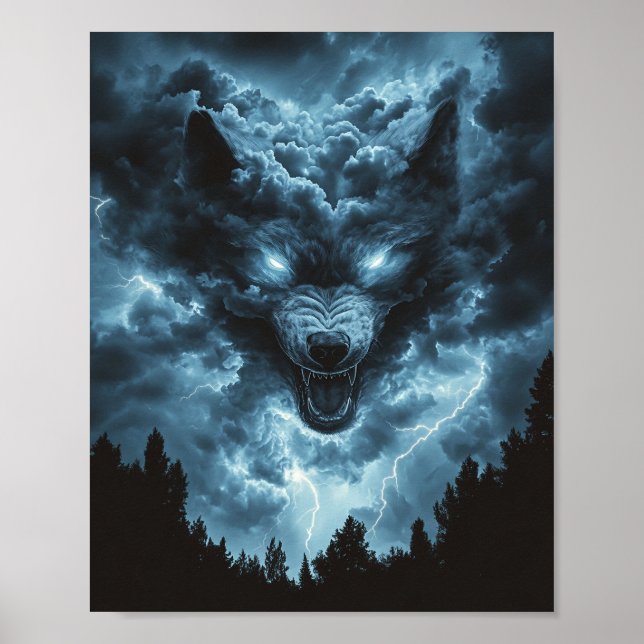 Poster Espírito Lobo da Tempestade (Frente)