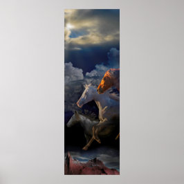 Poster Espíritos de Cavalos Selvagens "CORREM ATÉ AMANHÃ"