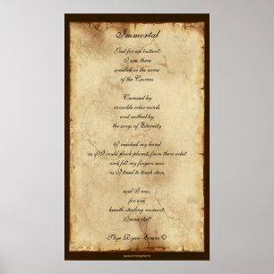Poster espiritual "imortal" da poesia