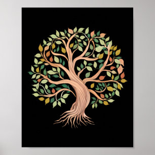 Poster Espiritualidade da Árvore da Vida Yoga Árvore da V