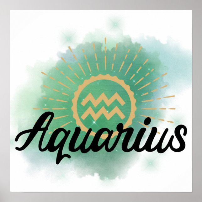 Poster Esplash Aquarius Watercolor (Frente)