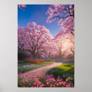 Poster Esplendor de Springtime durante o Sunset