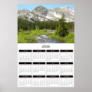 Poster Esplendor do Colorado High Country Calendário 2026