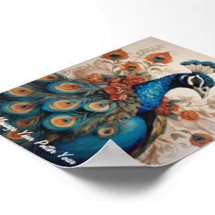 Poster Esplendor Majestoso: O Boho Peacock