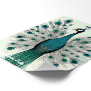 Poster Esplendor Majestoso: O Boho Peacock