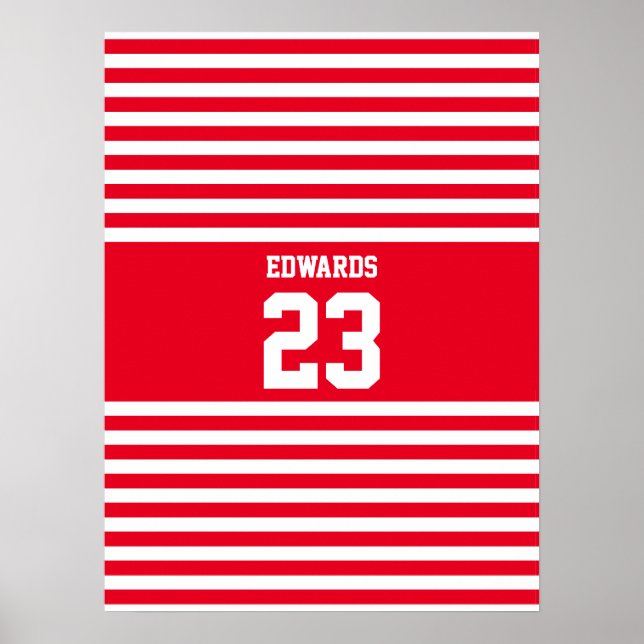 Poster Esportes com distribuição personalizada numerados  (Frente)
