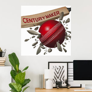 Poster Esportes de Críquete e Baile do Criador do Século