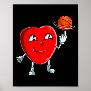 Poster Esportes de Dia de os namorados do Heart Bysketbyl