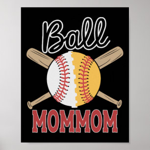 Poster Esportes de Equipe de Jogador de Softbyll Byll Mom