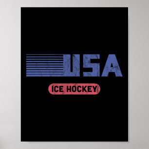 Poster Esportes de Equipe dos EUA Retro Equipe Americana