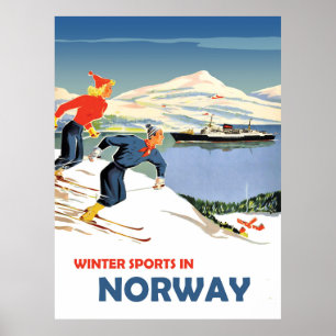 Poster Esportes de inverno na Noruega