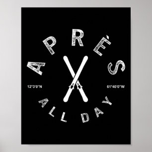 Poster Esportes de inverno o dia todo Apres Apres Ski Ama