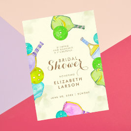 Poster Esportes de Lover Aquarela Pickleball Themed Brida