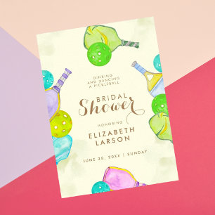 Poster Esportes de Lover Aquarela Pickleball Themed Brida