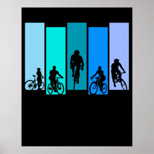 Poster Esportes de Silhueta de Ciclismo