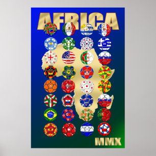 Póster Esportes do futebol do futebol de África do